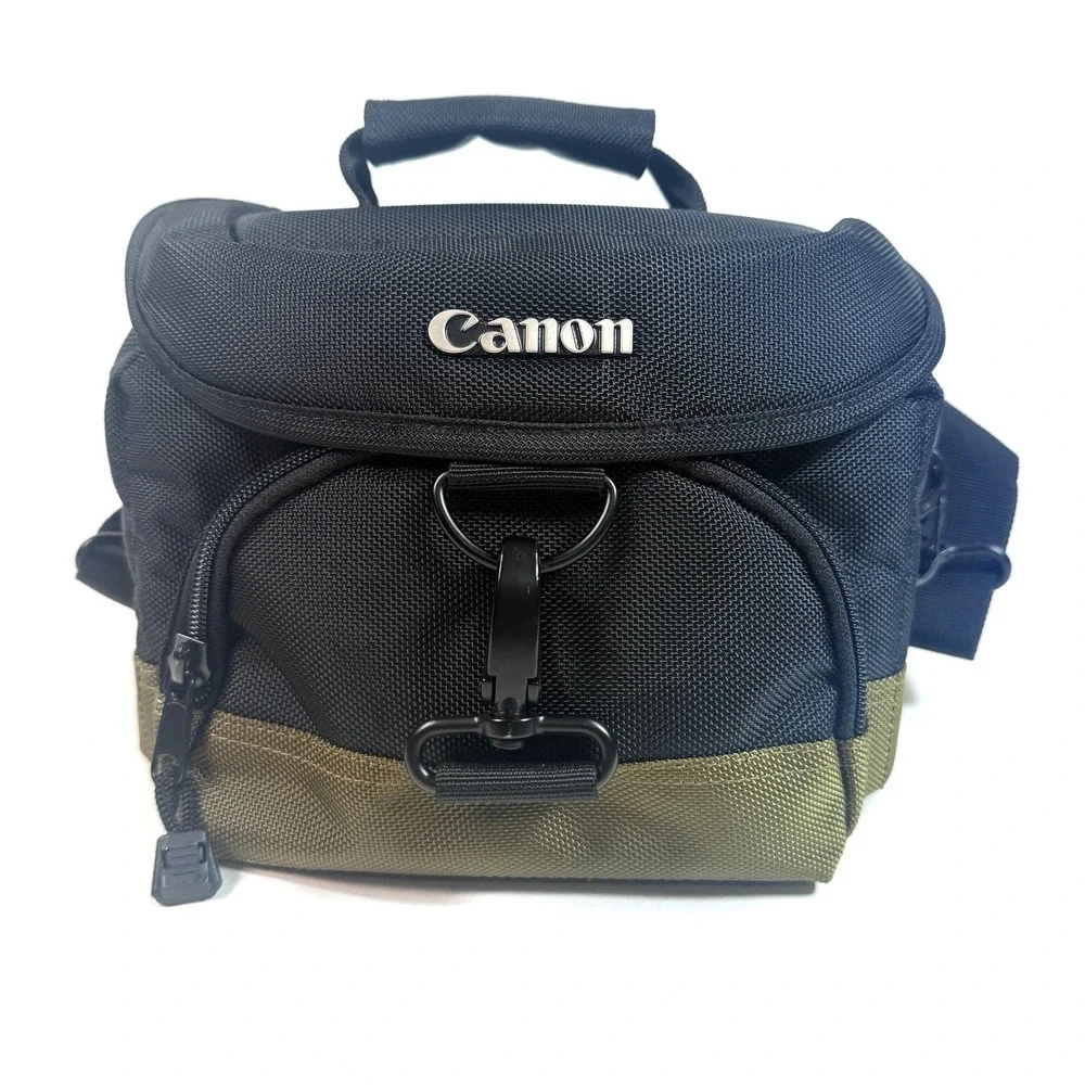 Canon 100EG DSLR Camera Gadget Bag Black Olive Shoulder Waist Belt Case